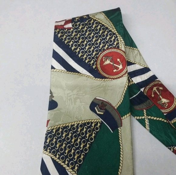Domenico Franco Como Men's Necktie 4"x 59" Boat Theme - Picture 3 of 9